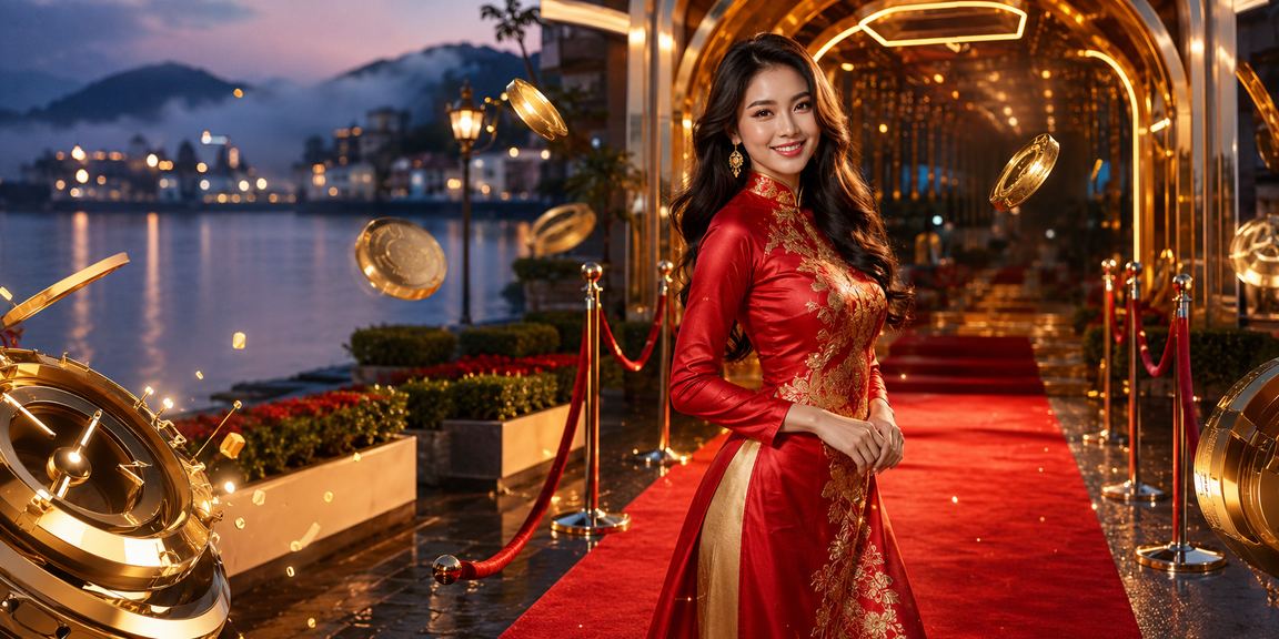 Người dùng Đà Lạt xem thông tin giải trí trên điện thoại trong khung cảnh áo dài