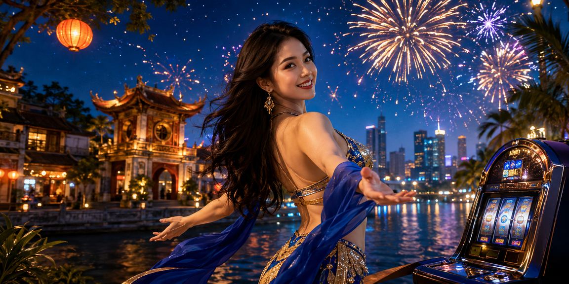 Không khí lễ hội Sài Gòn minh họa trải nghiệm slot game trên pm3