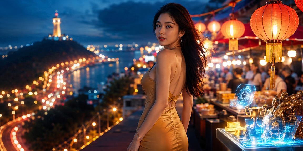 Chợ đêm Vũng Tàu với người dùng theo dõi esports trên điện thoại